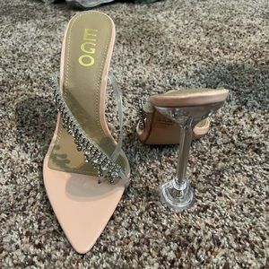 EGO Offical NUDE Rhinestone Heels